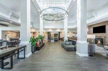 Hotel entrance and lobby at Hilton Garden Inn Charleston Airport