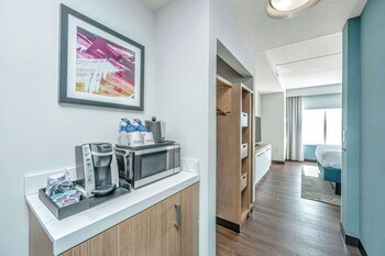 One Bedroom Suite One King Bed Non-Smoking | Premium bedding, in-room safe, desk, laptop workspace at Hilton Garden Inn Charleston Airport