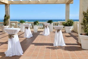 Outdoor wedding area