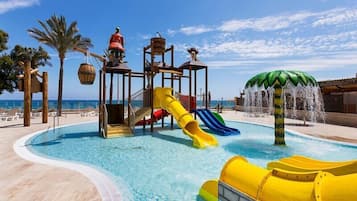 2 outdoor pools, pool umbrellas, pool loungers