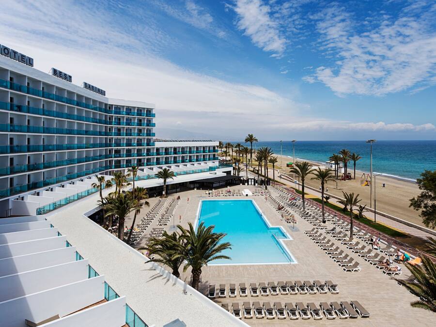2 outdoor pools, pool umbrellas, sun loungers