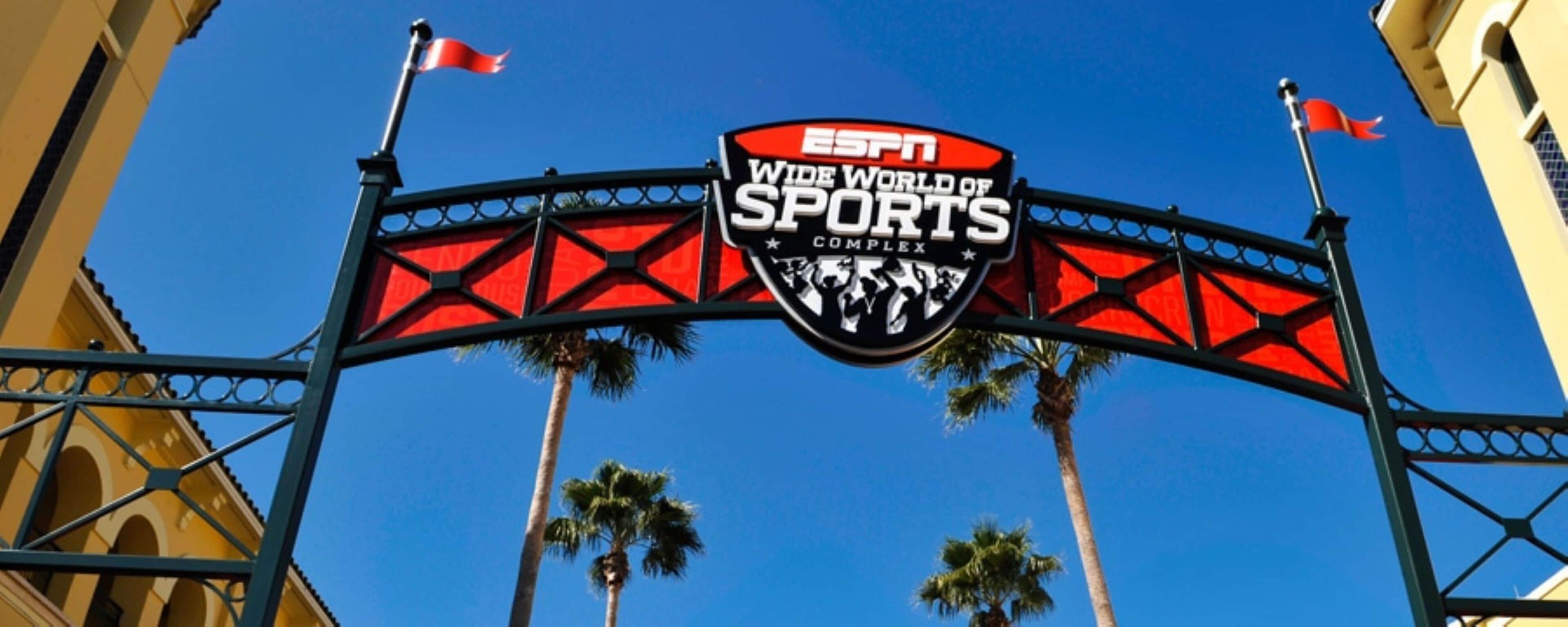 Opastekyltti, joka ohjaa ESPN Wide World of Sports -urheilukompleksiin.