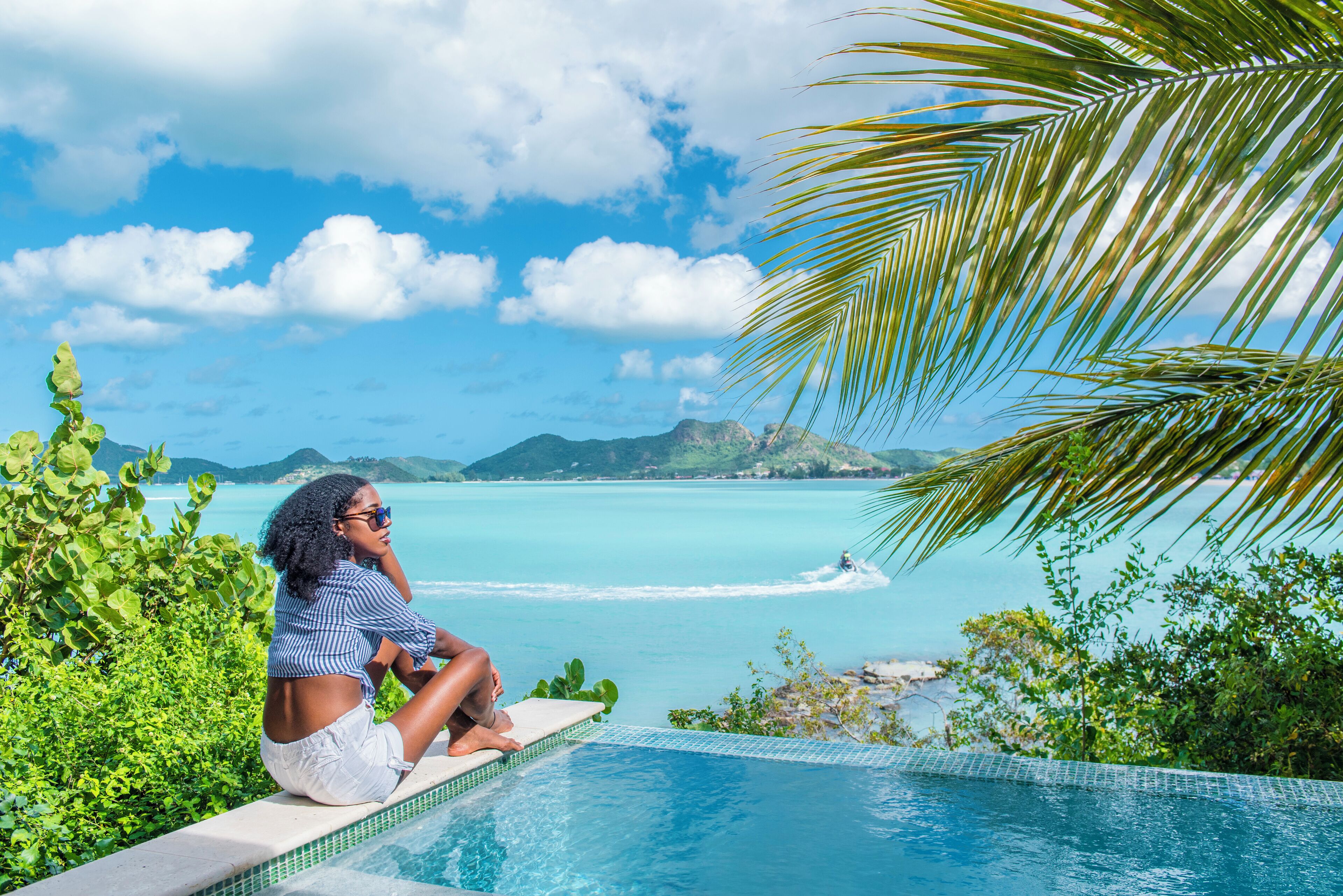 Panoraamasviitti, yksityinen uima-allas, valtameren rannalla | Egyptinpuuvillaiset lakanat, ylelliset vuodevaatteet