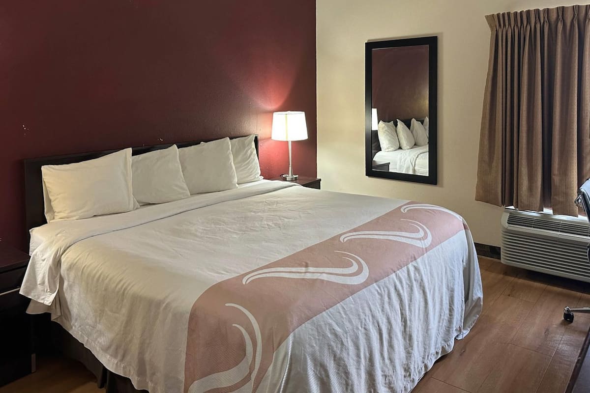 Room, 1 King Bed, Accessible, Non Smoking | Egyptian cotton sheets, premium bedding, desk, laptop workspace