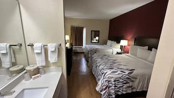 Standard Room, 2 Queen Beds, Non Smoking | Egyptian cotton sheets, premium bedding, desk, laptop workspace