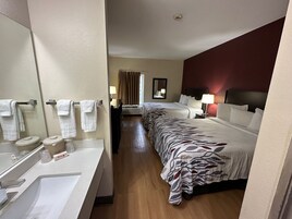 Standard Room, 2 Queen Beds, Non Smoking | Egyptian cotton sheets, premium bedding, desk, laptop workspace