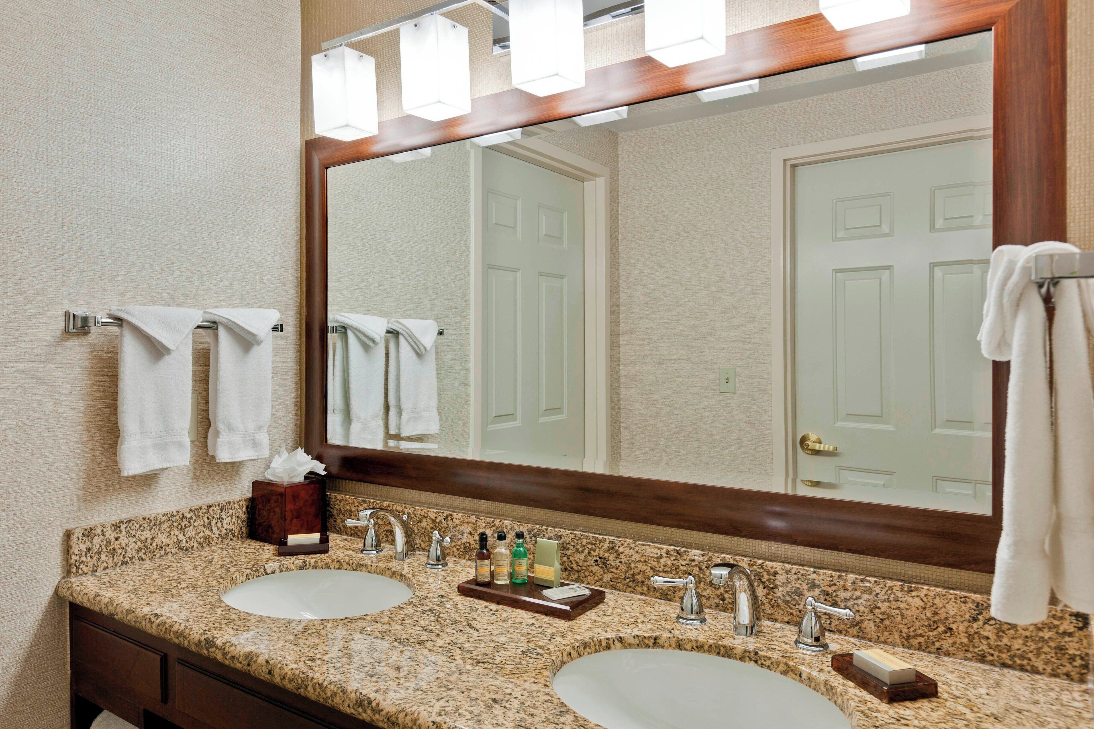 free toiletries, hair dryer, towels, soap