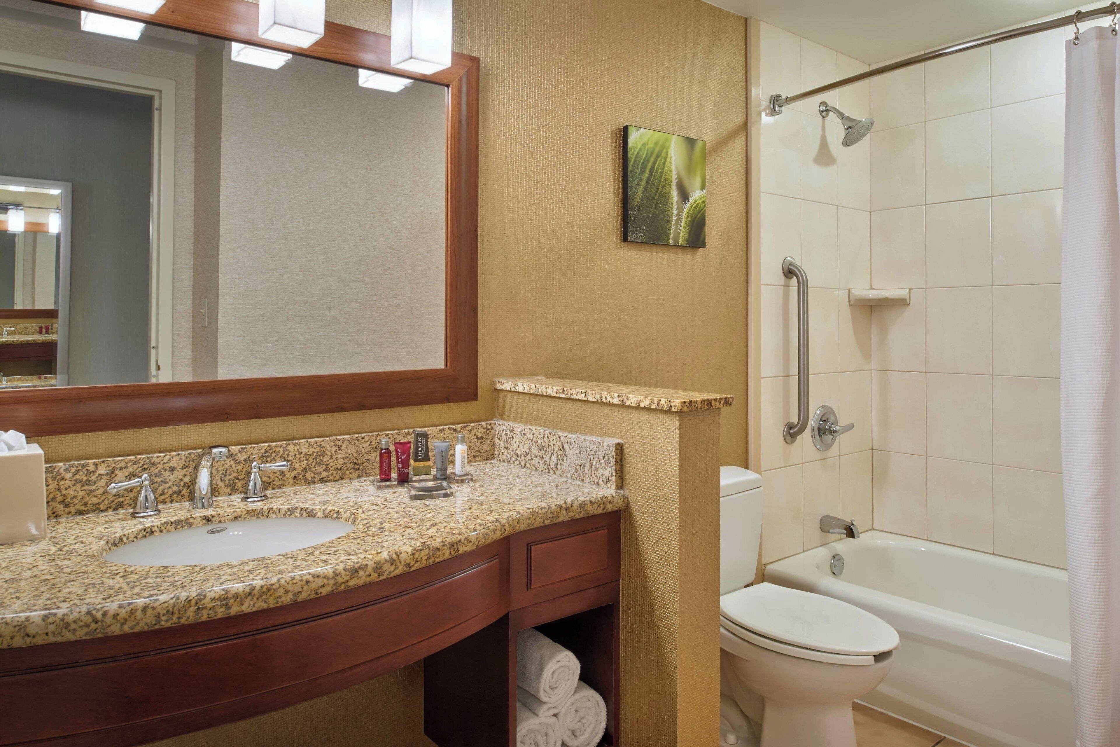 free toiletries, hair dryer, towels, soap