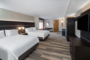 Suite, 2 Queen Beds | In-room safe, desk, iron/ironing board, free cribs/infant beds