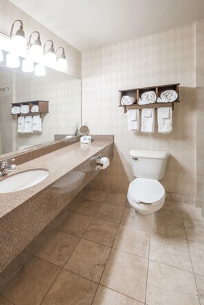 Duschwanne, Komfortbadewanne, kostenlose Toilettenartikel, Haartrockner