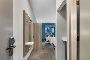 Standard Room, 2 Queen Beds | In-room safe, desk, blackout drapes, iron/ironing board