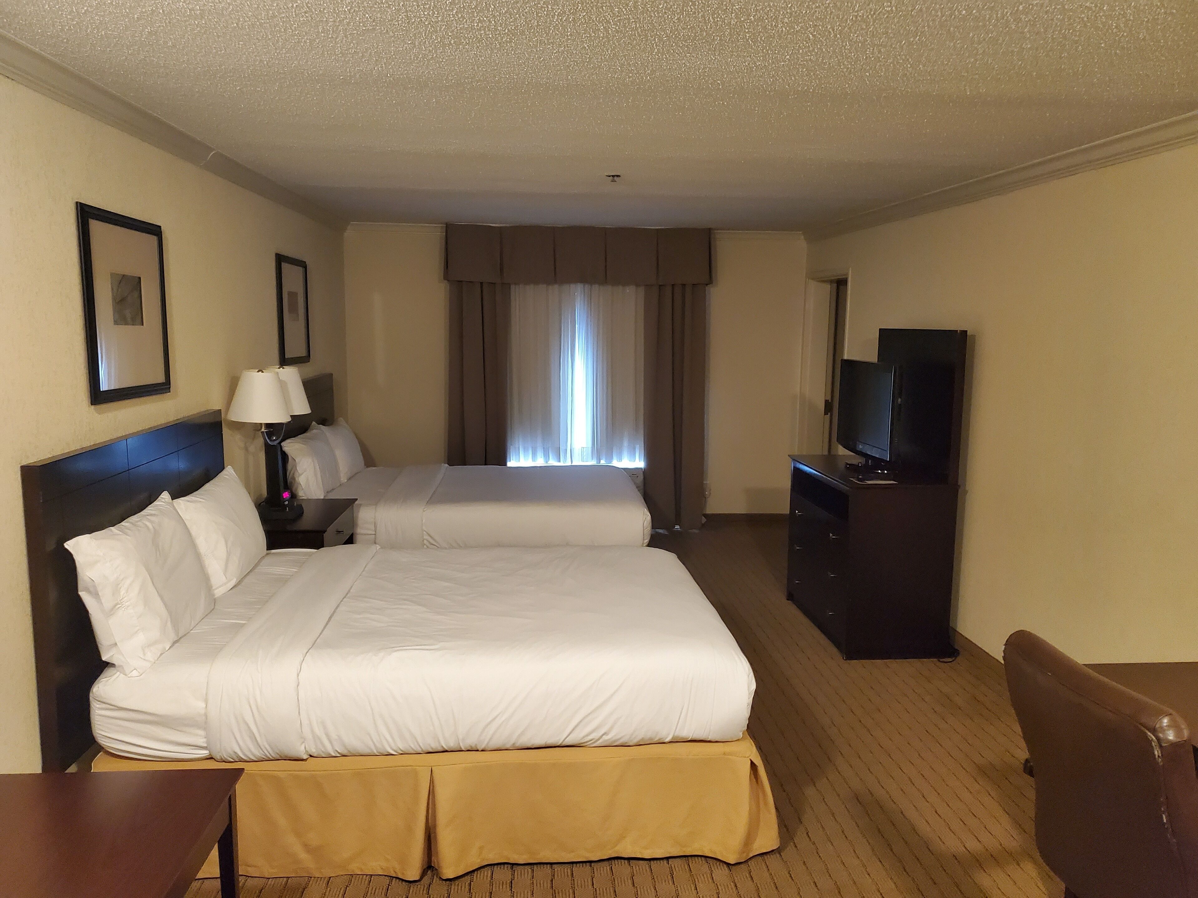 standard two queen room | desk, iron/ironing board, free wifi, bed sheets