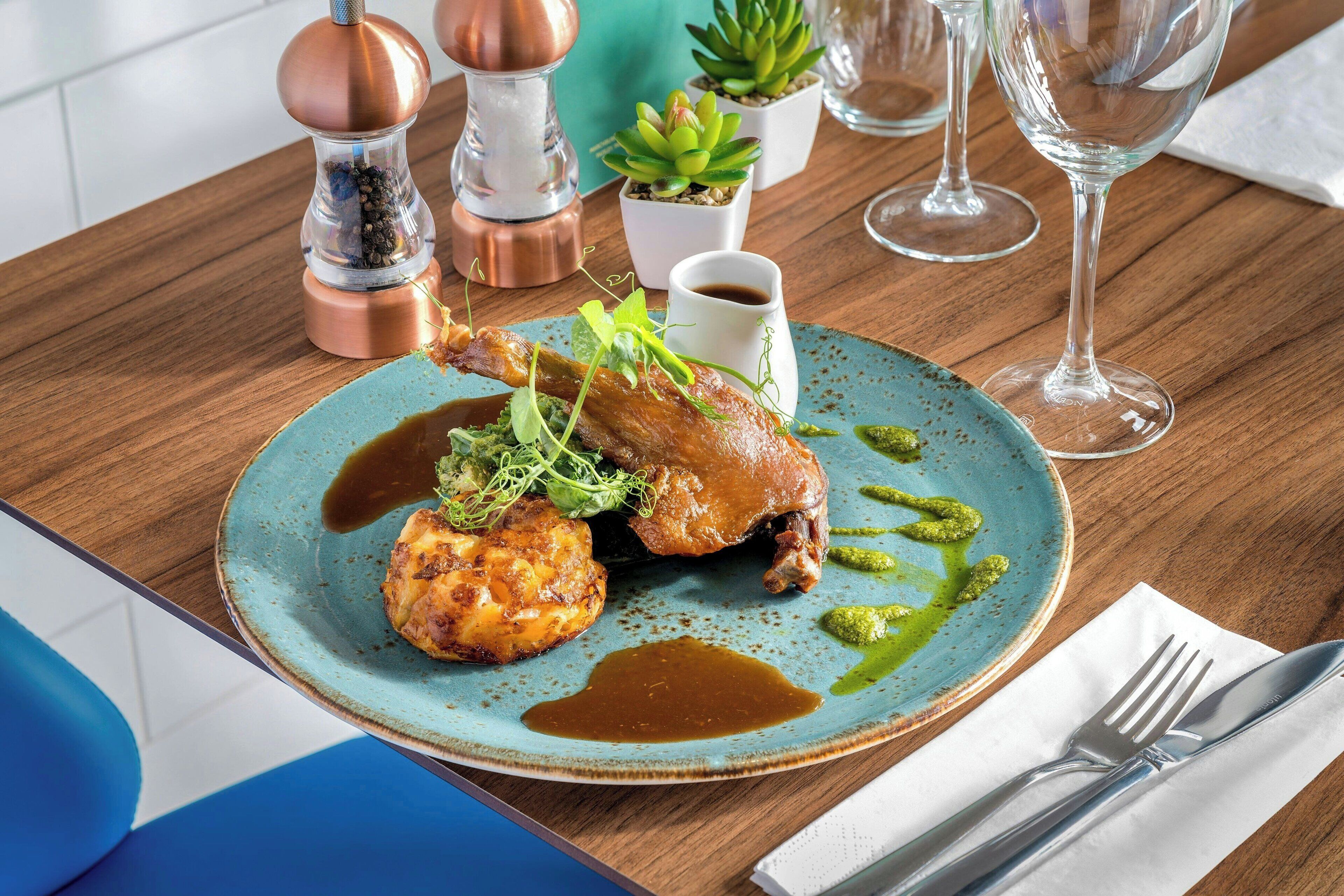 breakfast, lunch and dinner served