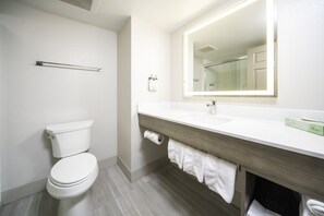 Combined shower/tub, rainfall showerhead, free toiletries, hair dryer - Holiday Inn Express Hotel & Suites Atlanta Johns Creek by IHG (Suwanee)