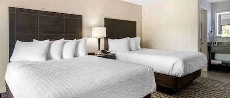 Suite, 2 Queen Beds, Non Smoking | In-room safe, desk, laptop workspace, iron/ironing board