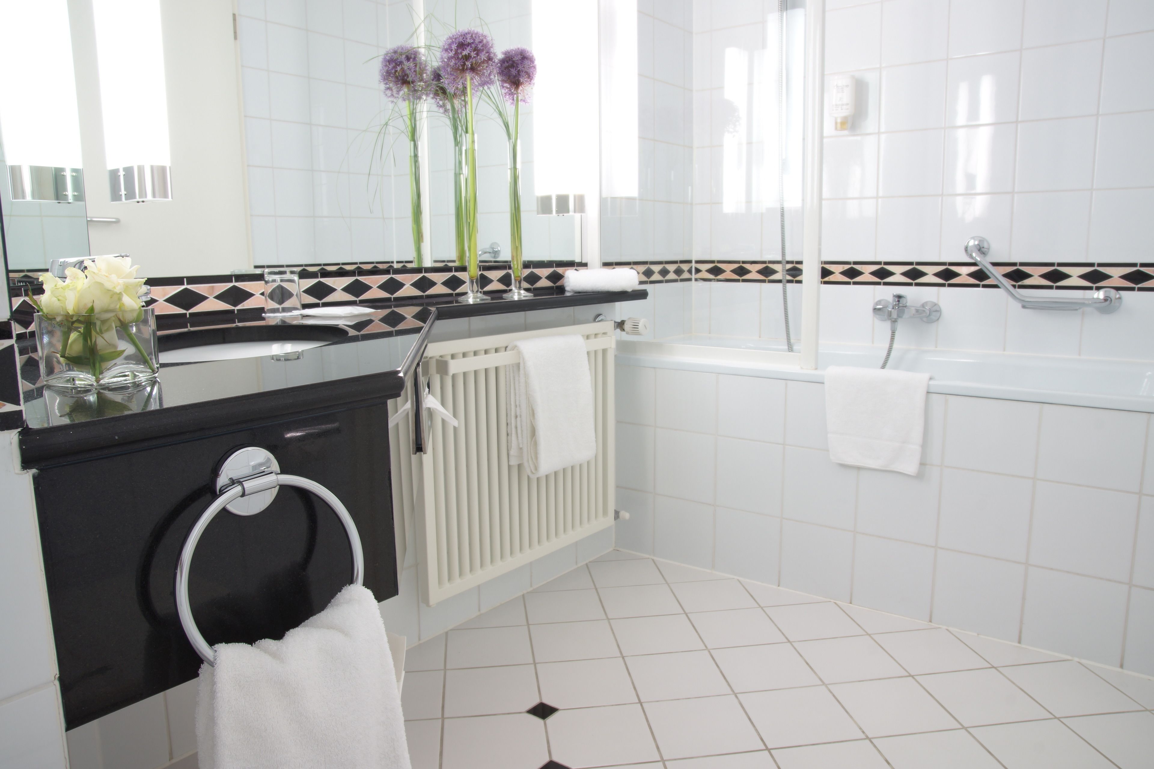 free toiletries, hair dryer, towels