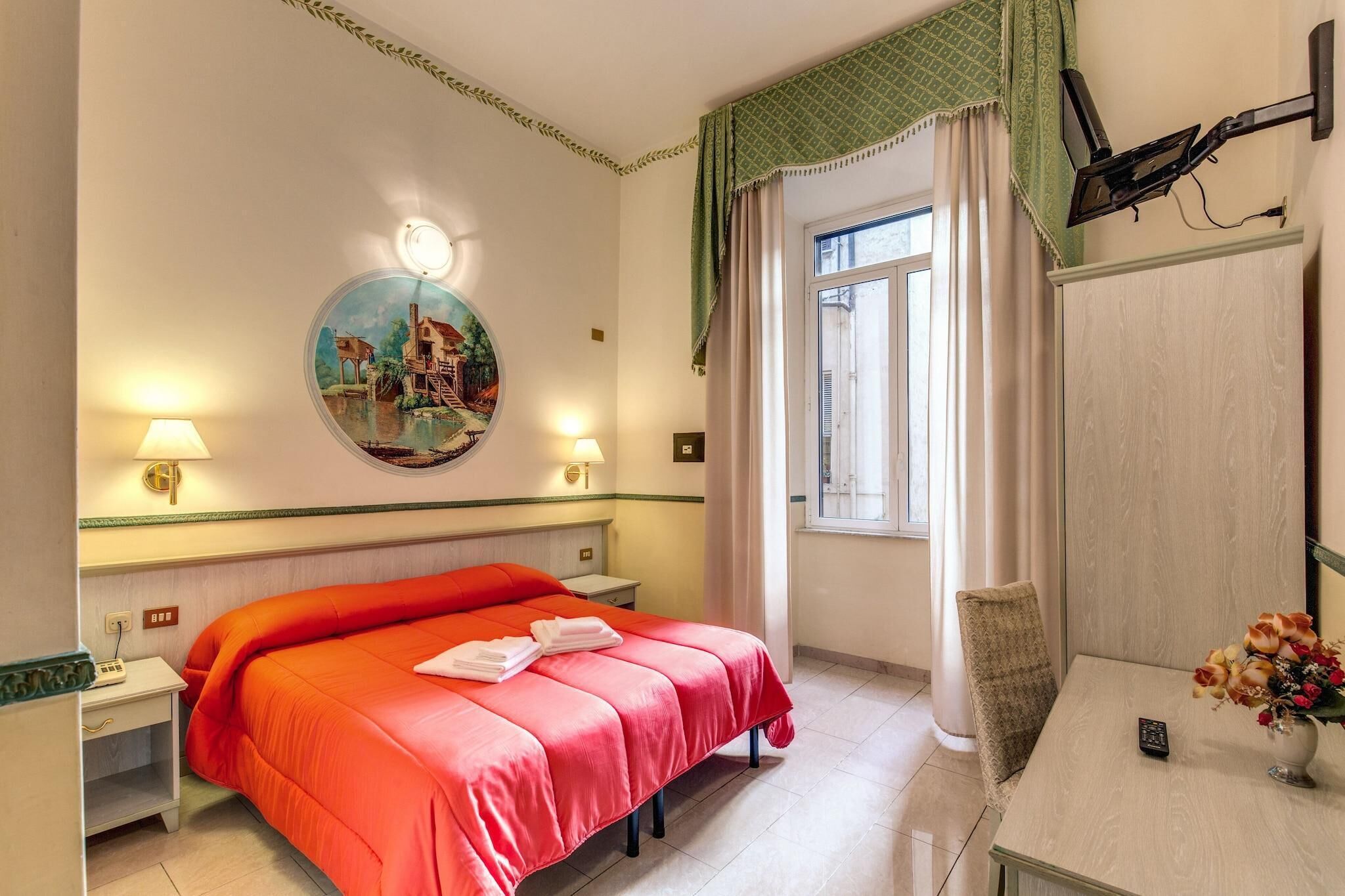 Down duvets, minibar, in-room safe, desk