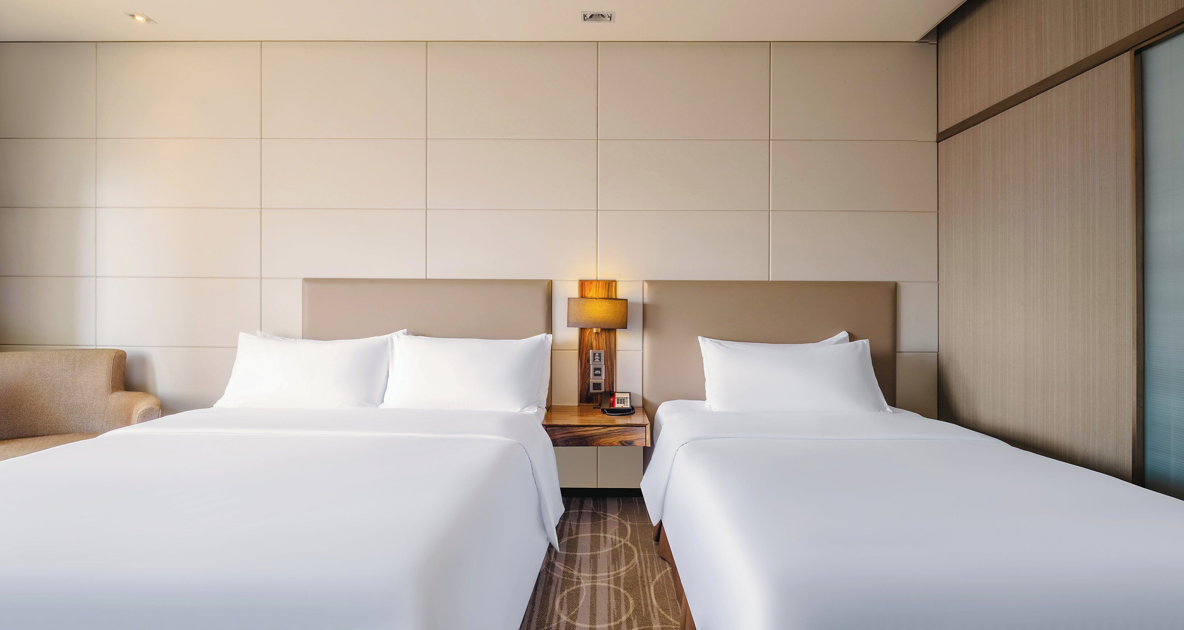 Premium Room, Multiple Beds | Minibar, in-room safe, desk, laptop workspace