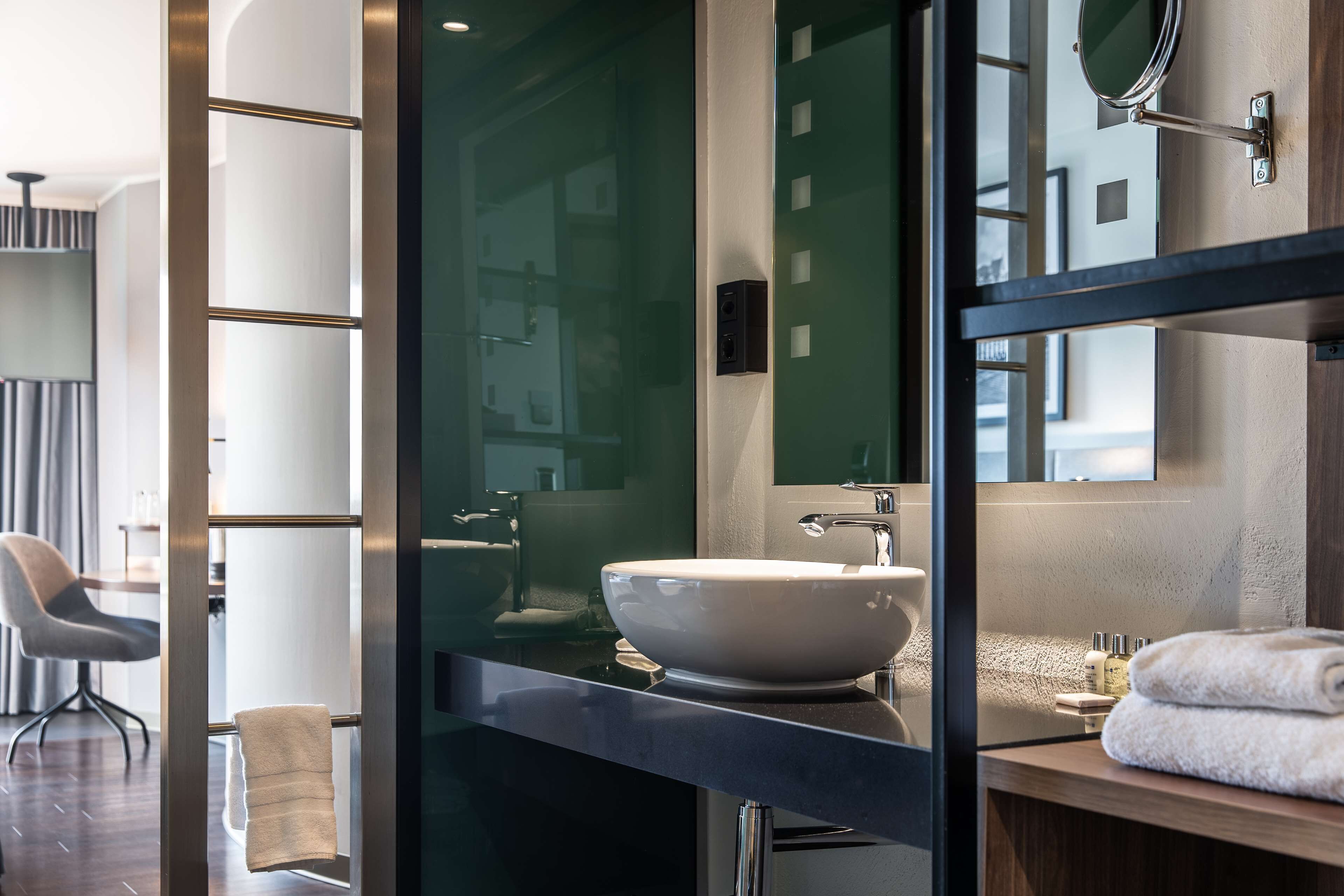 shower, rainfall showerhead, eco-friendly toiletries, hair dryer