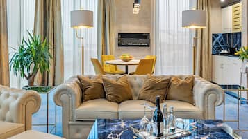 Penthouselejlighed | Stue | 50-tommers LED-tv med digitale kanaler, smart-tv