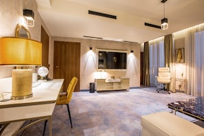 Penthouse | Living area | 50-inch LED TV with digital channels, Smart TV