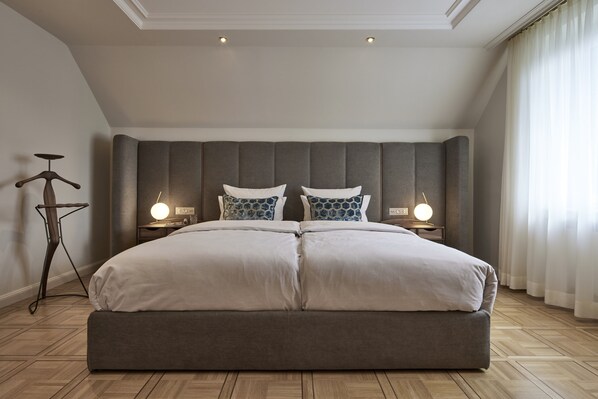 Draps italiens Frette, literie de qualité supérieure, minibar