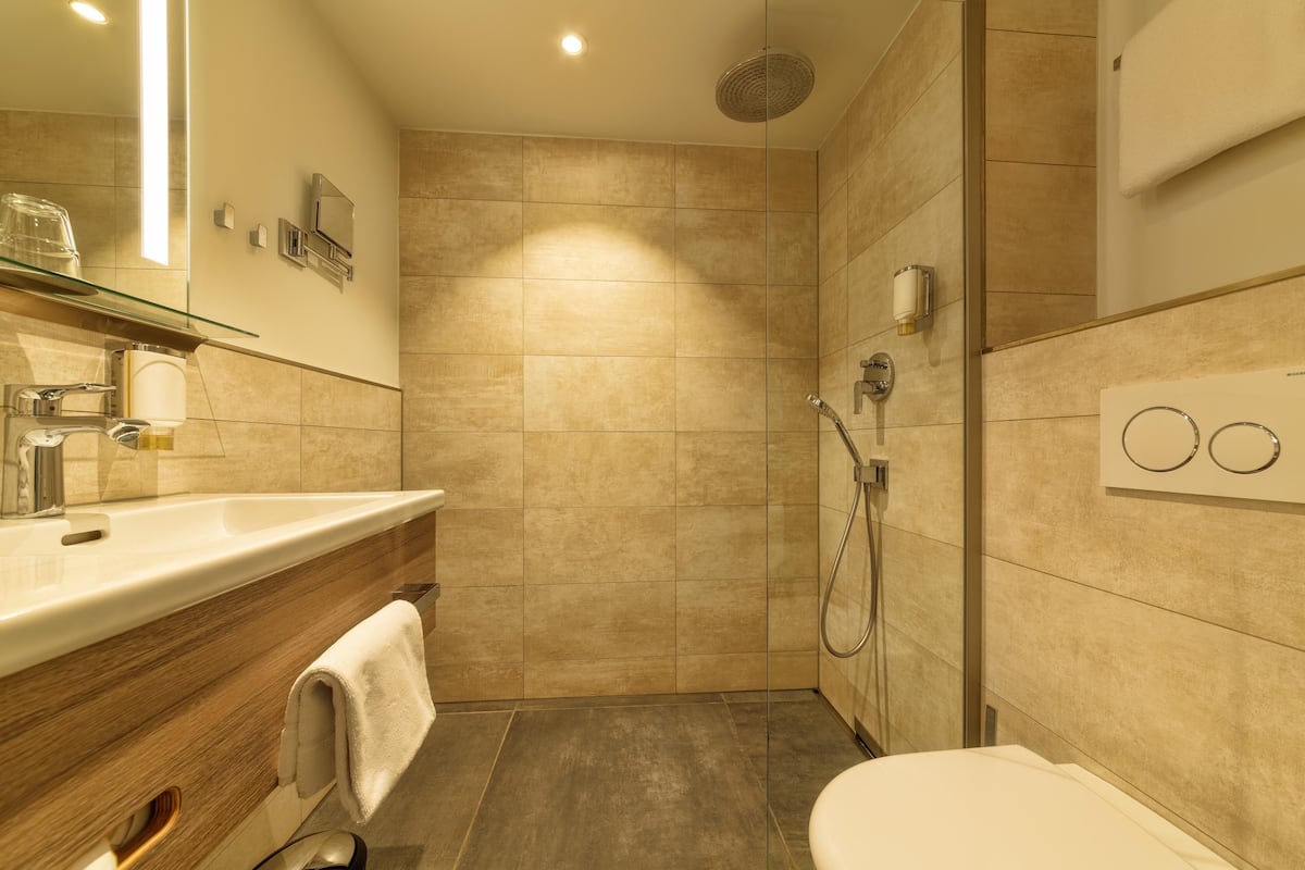 Ducha, artículos de tocador gratuitos, secador de pelo, toallas