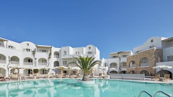 2 outdoor pools, pool umbrellas, sun loungers