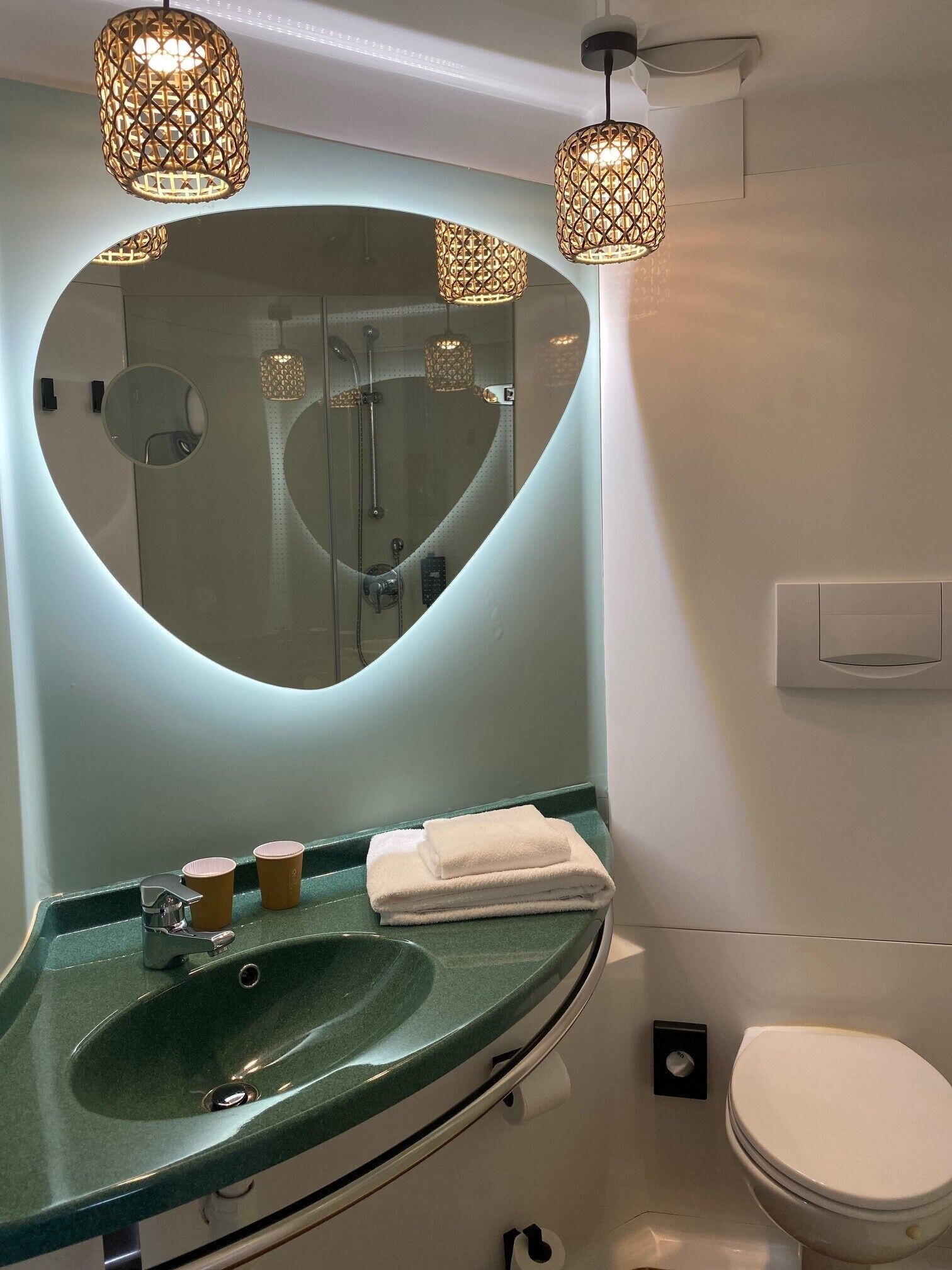 standard double room, 1 double bed | bathroom | shower, eco-friendly toiletries, hair dryer, towels