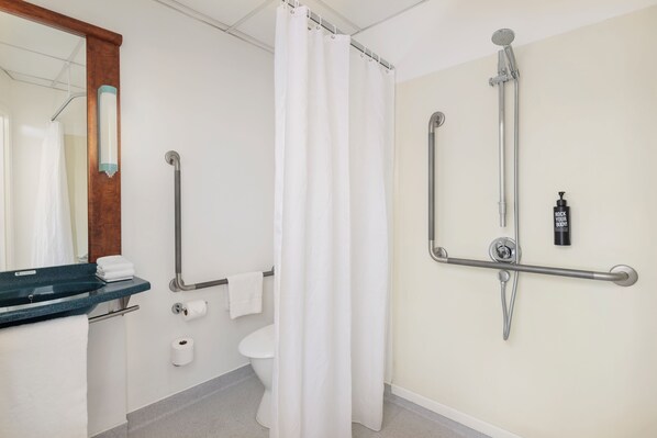 Standard Room, 1 Queen Bed (Accessible) | Bathroom | Shower, eco-friendly toiletries, hair dryer, towels - ibis Wellington (Wellington)