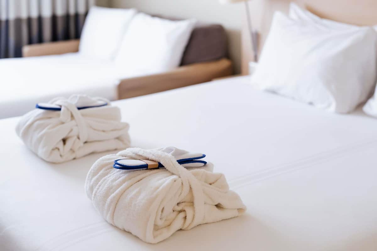 Rom – executive, 1 dobbeltseng med sovesofa | Safe på rommet, skrivebord, skrivebord for bærbar PC og lydisolert