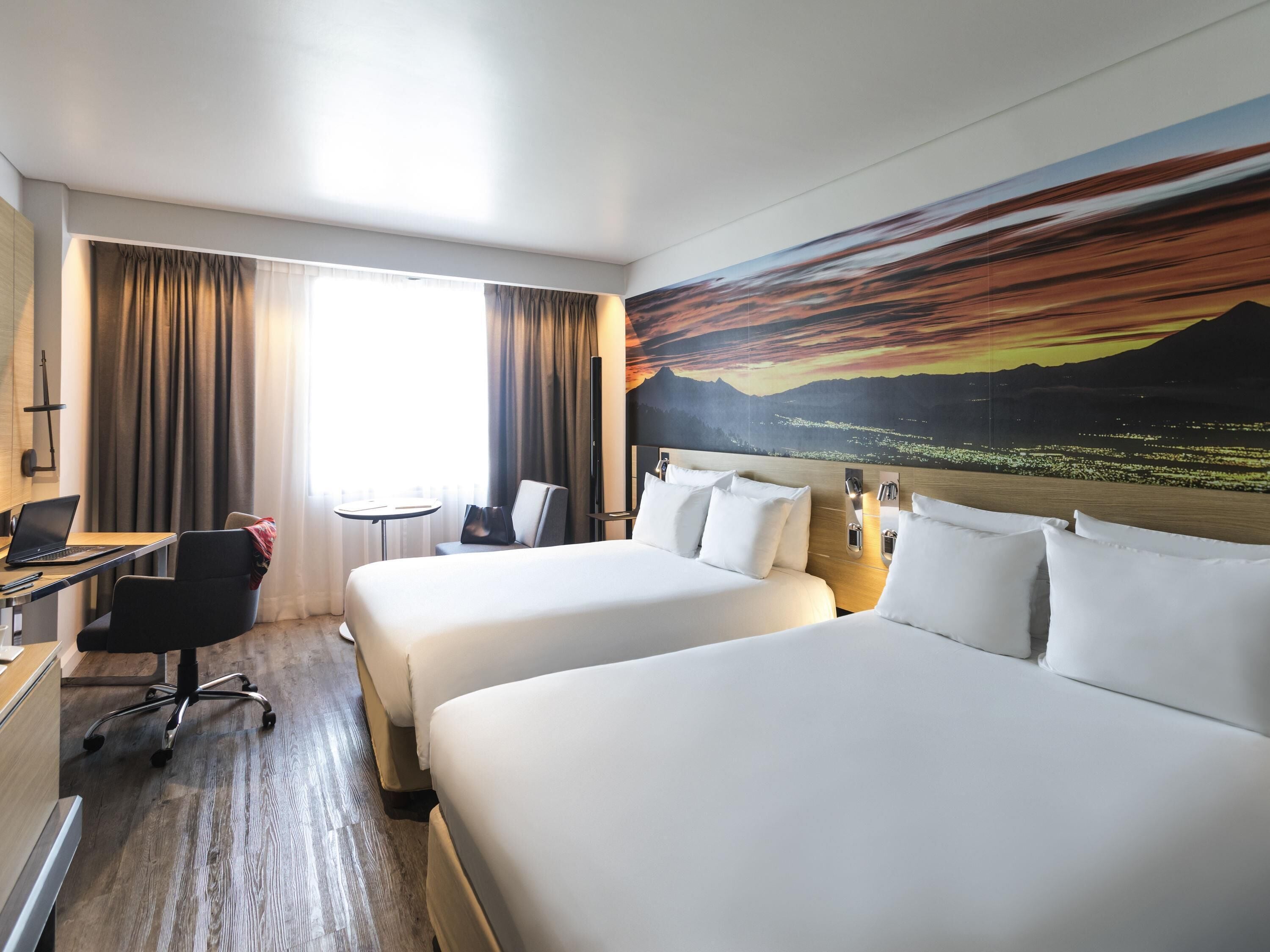 이그제큐티브 더블룸, 더블침대 2개 | 객실 내 금고, 책상, 암막 커튼, 방음 설비