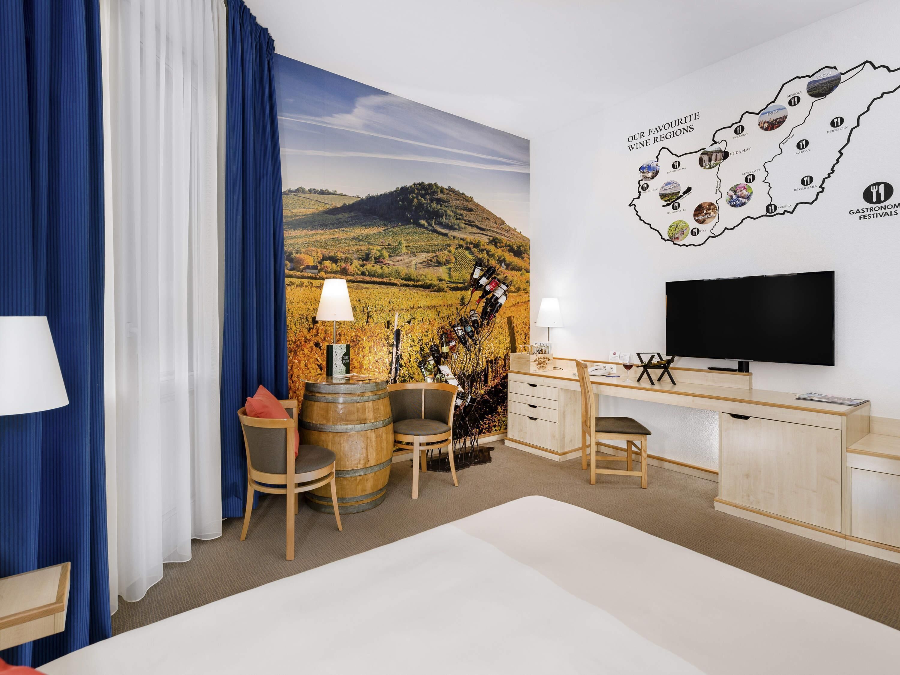 Hypo-allergenic bedding, minibar, in-room safe, desk