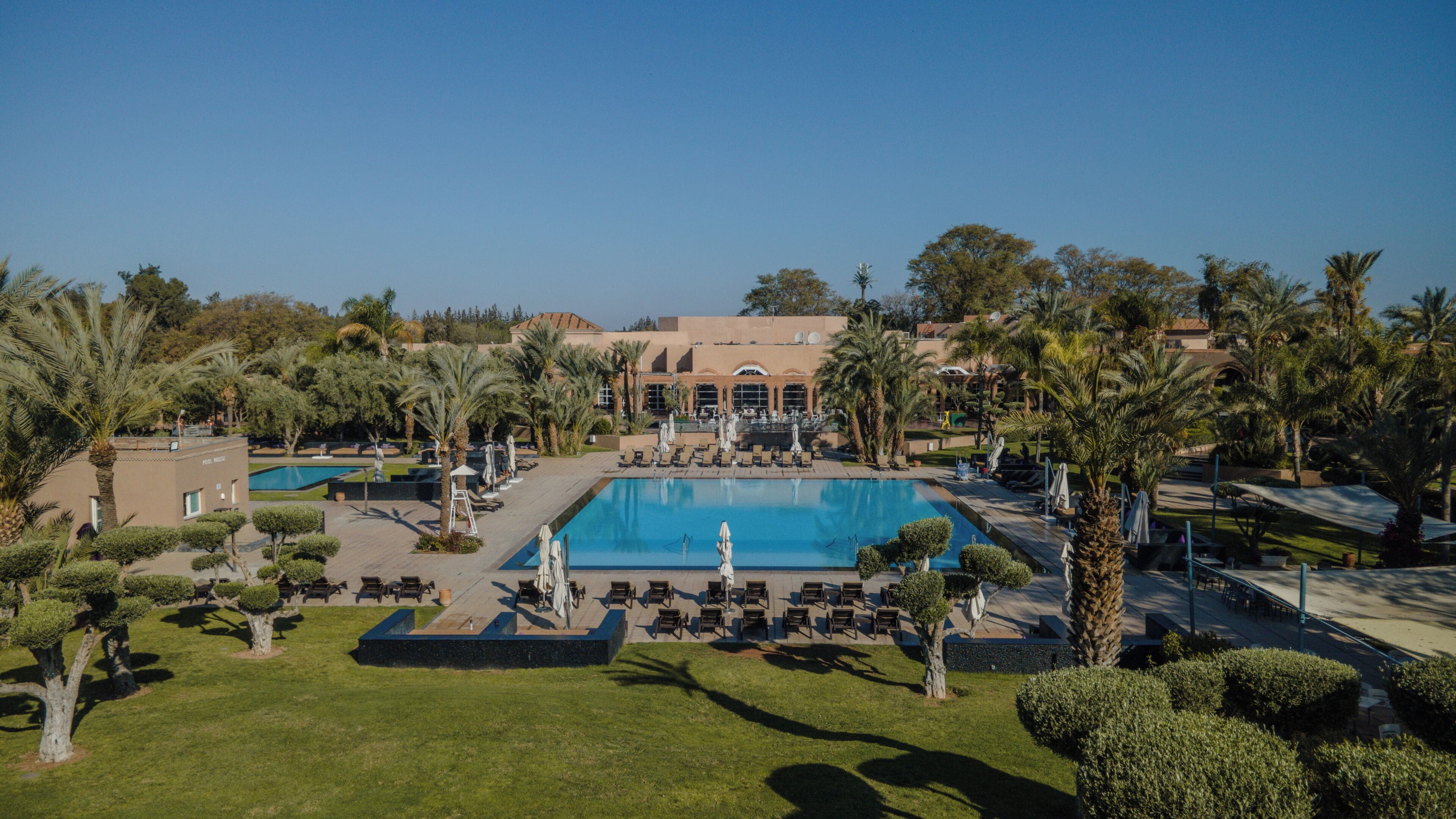 2 outdoor pools, pool umbrellas, sun loungers