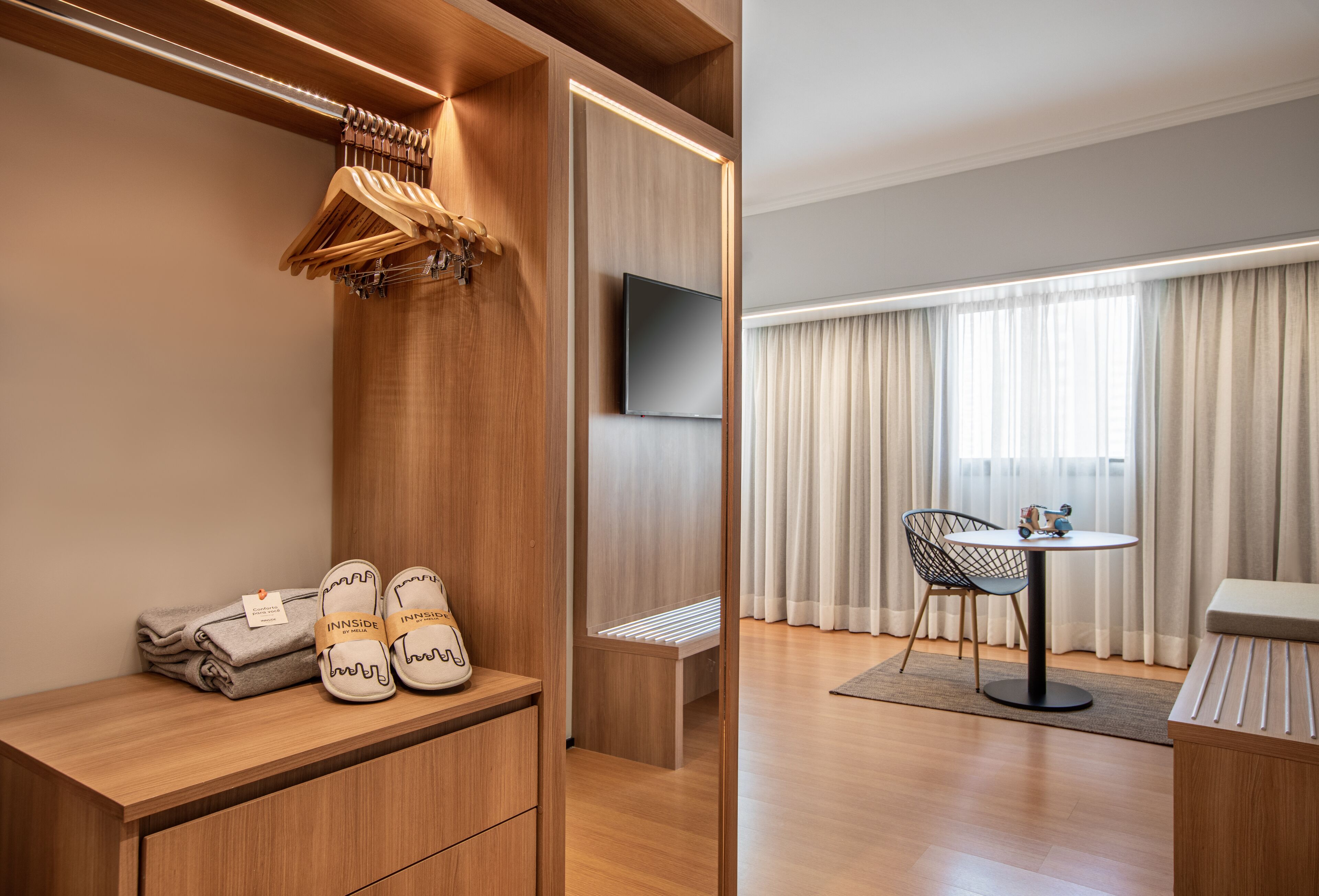 Free minibar items, in-room safe, desk, laptop workspace