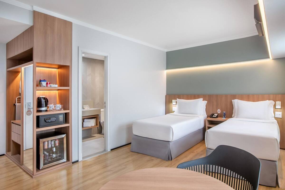 Minibar (some free items), in-room safe, desk, laptop workspace