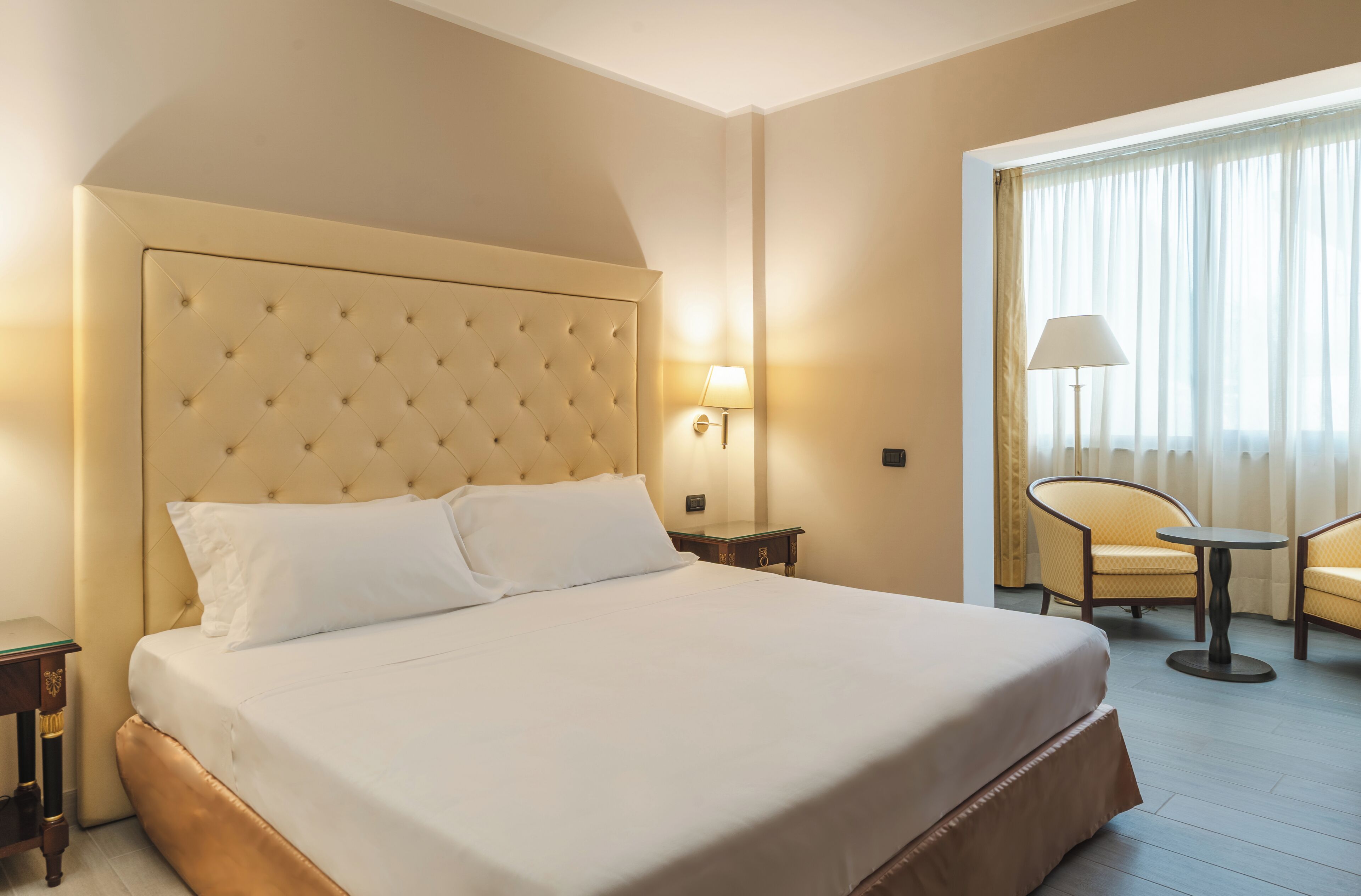 Down duvets, minibar, in-room safe, desk