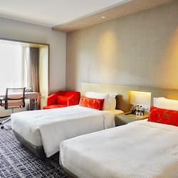 In-room safe, desk, laptop workspace, blackout curtains
