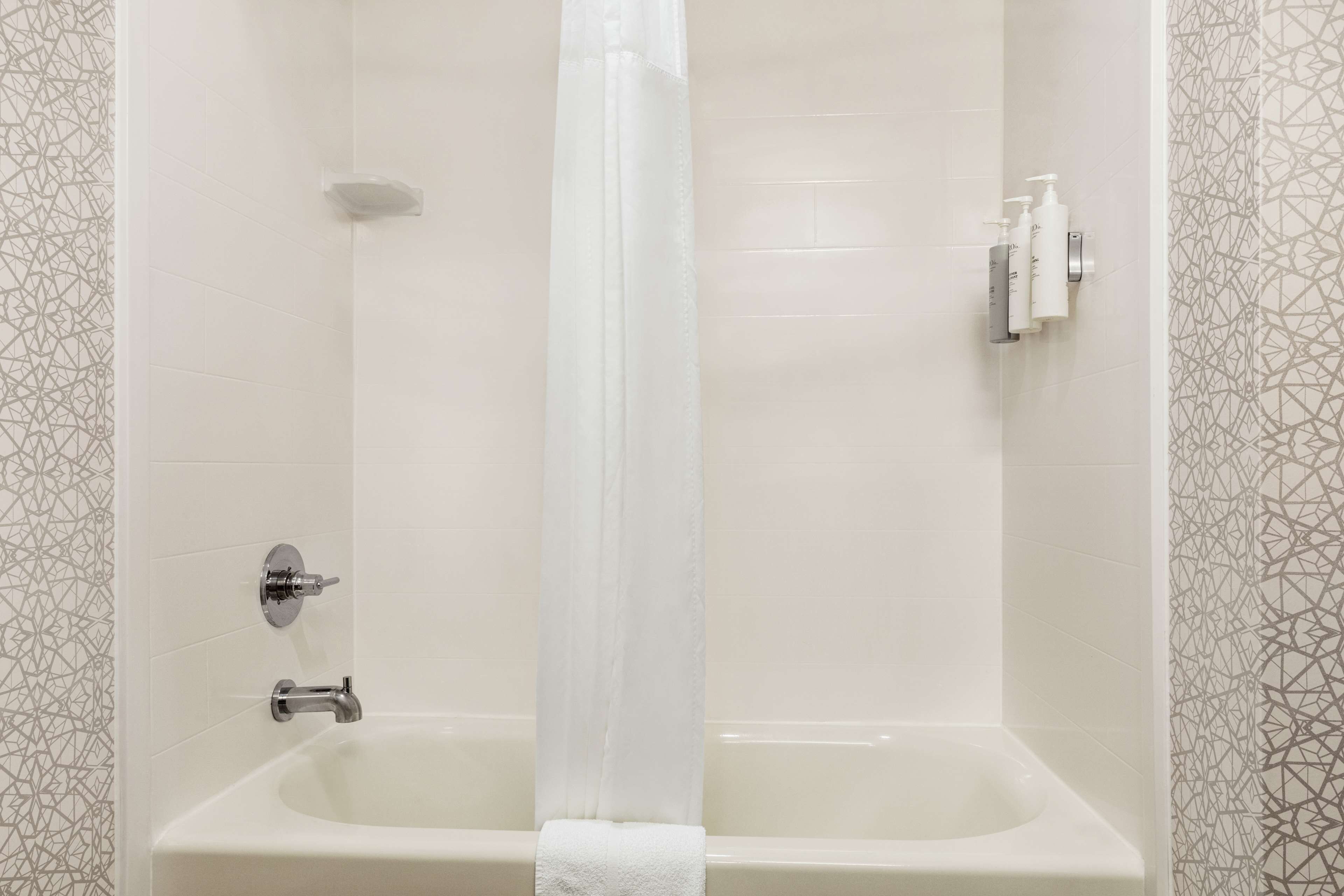 free toiletries, hair dryer, towels