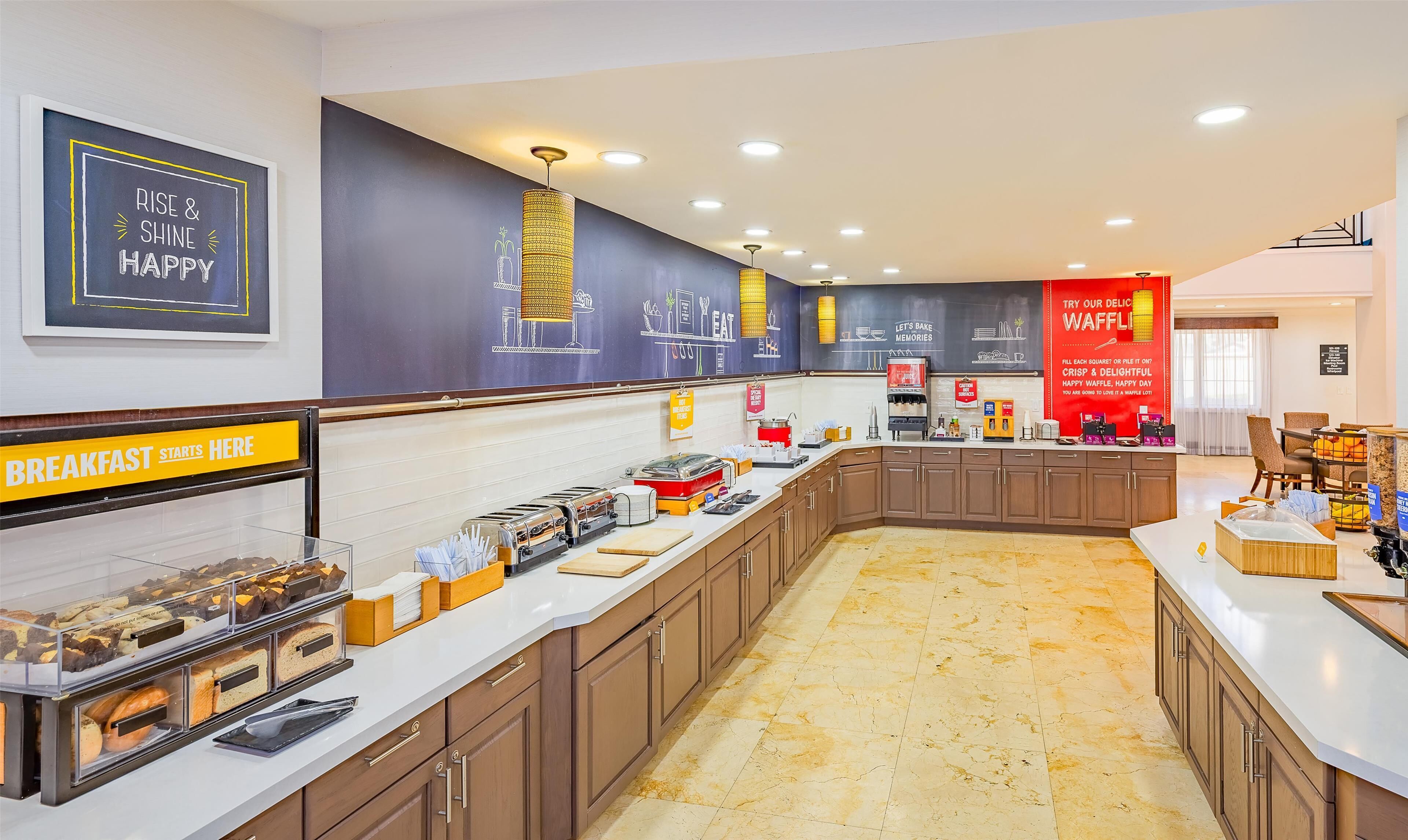 Free daily buffet breakfast