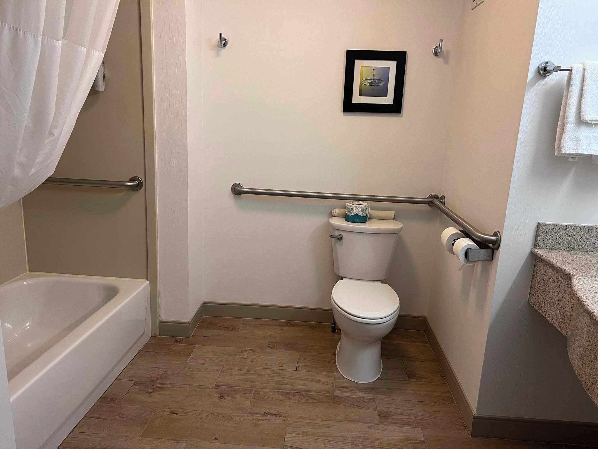 superior room, accessible | bathroom | hair dryer, towels