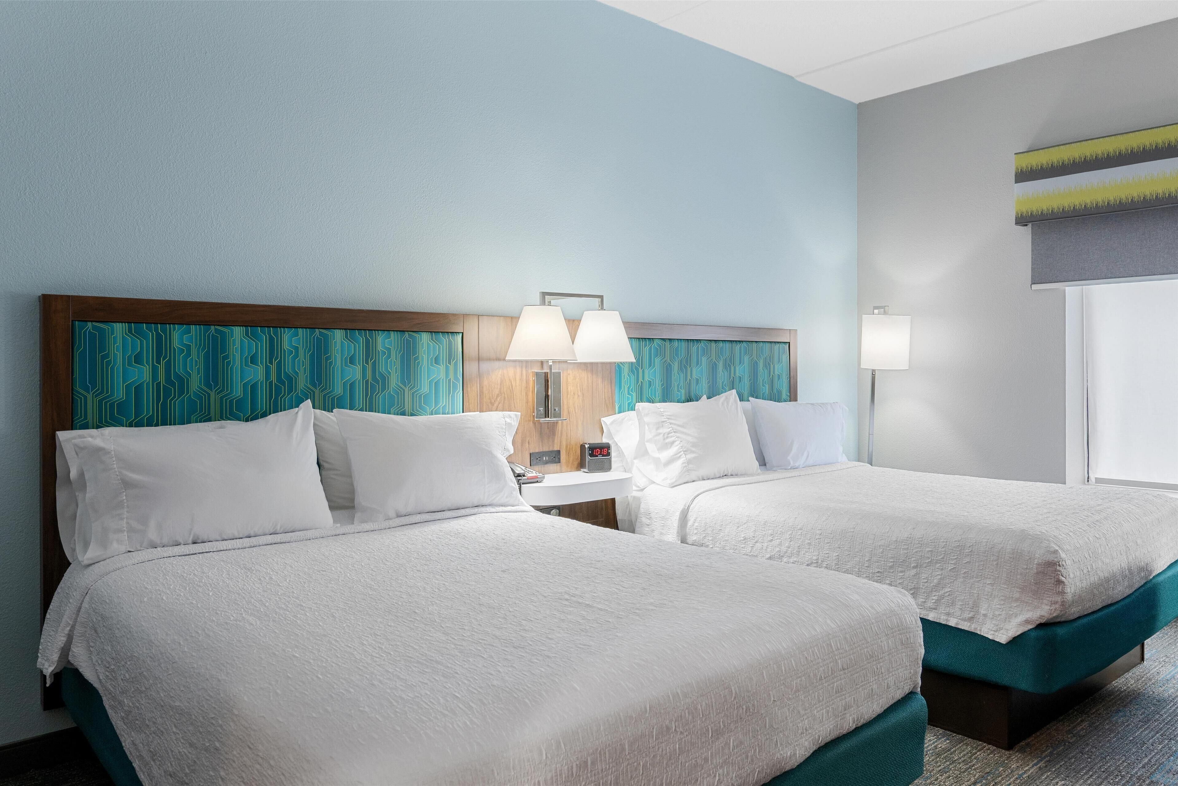 hypo-allergenic bedding, in-room safe, desk, blackout curtains