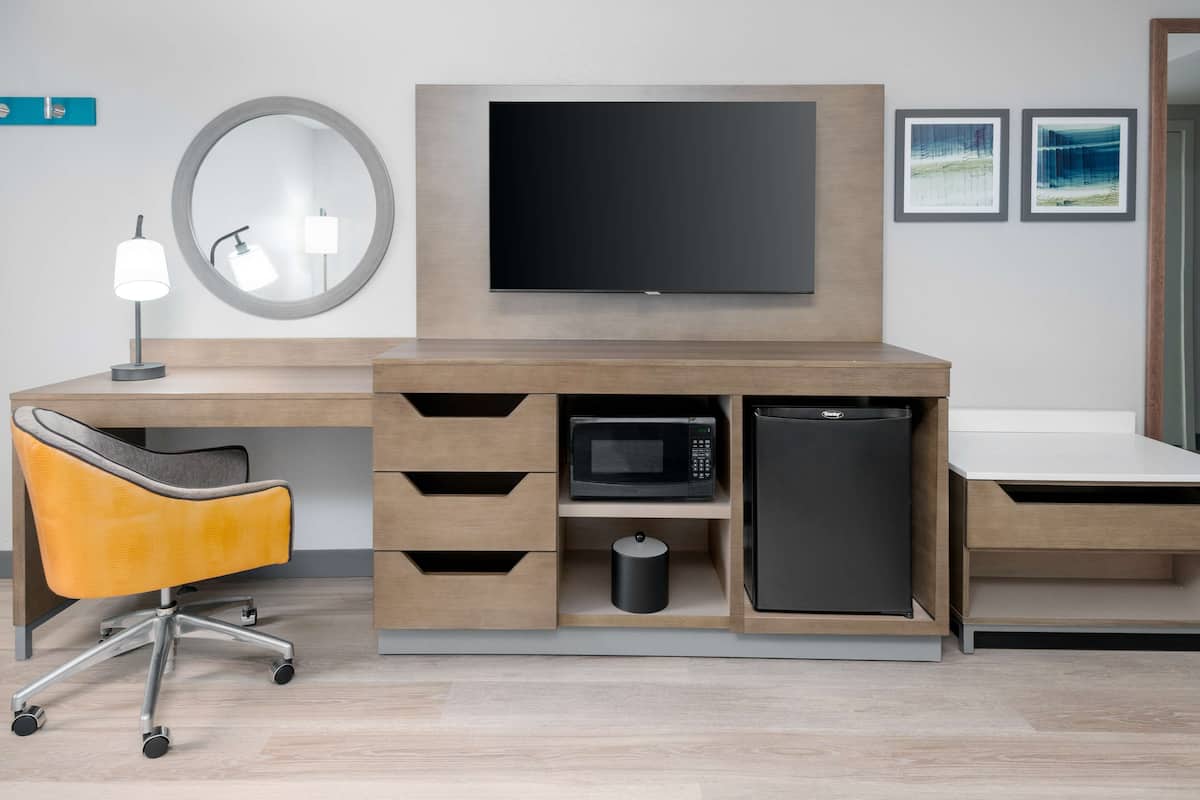 in-room safe, desk, blackout curtains, iron/ironing board