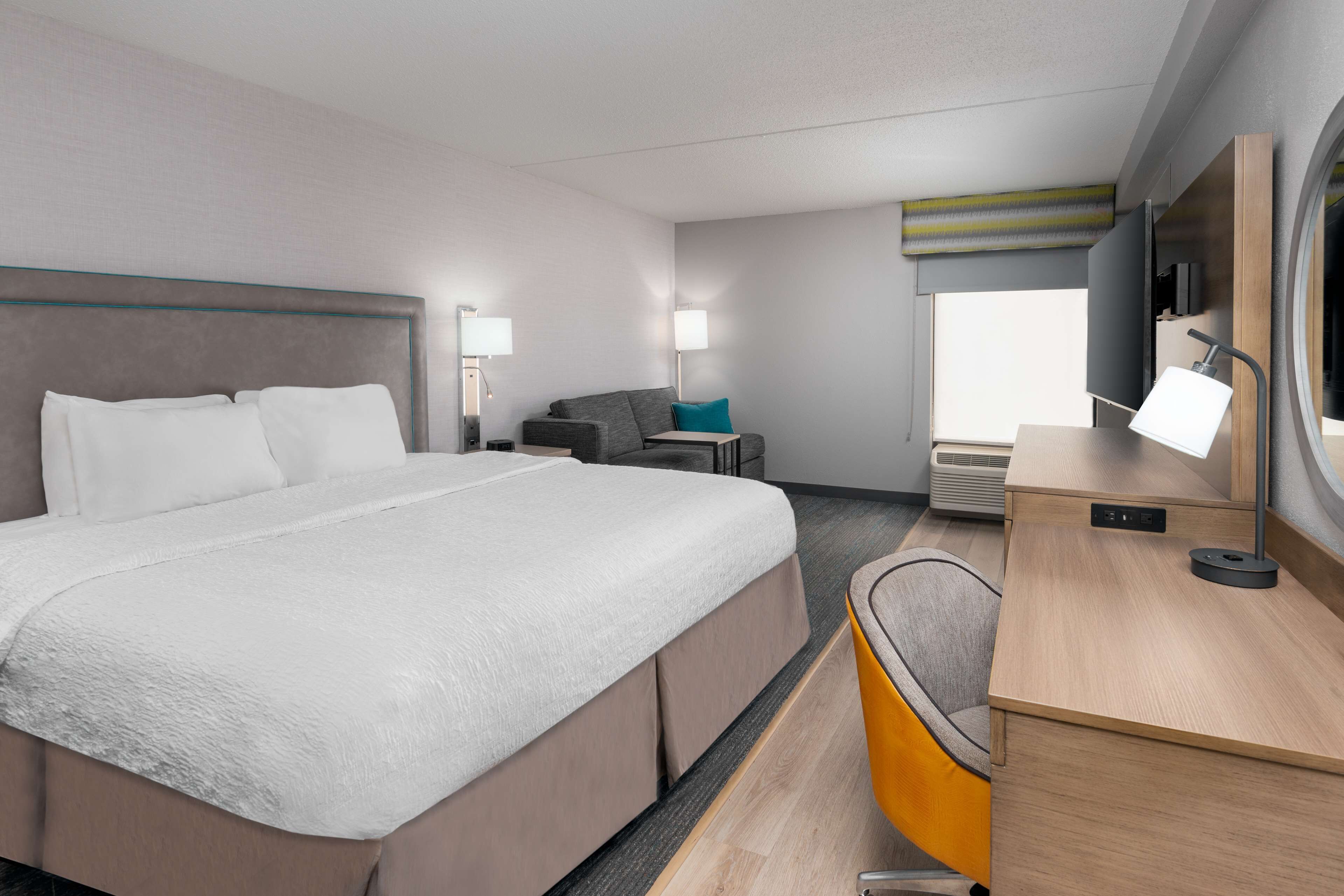 room, 1 king bed with sofa bed (peloton) | in-room safe, desk, blackout curtains, iron/ironing board