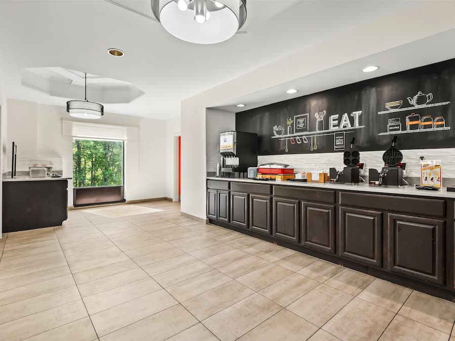 Free daily self-service breakfast