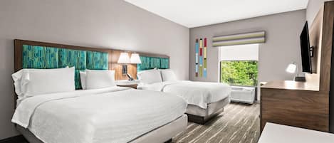 Two queen beds non smoking | Premium bedding, pillowtop beds, in-room safe, desk