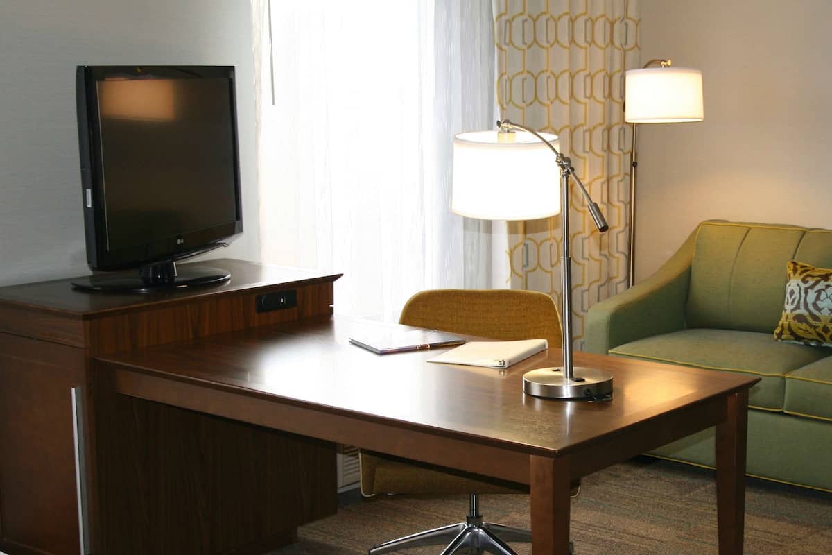 Habitación estándar | Área de sala de estar | Televisión LCD de 42 pulgadas con canales por cable y televisión