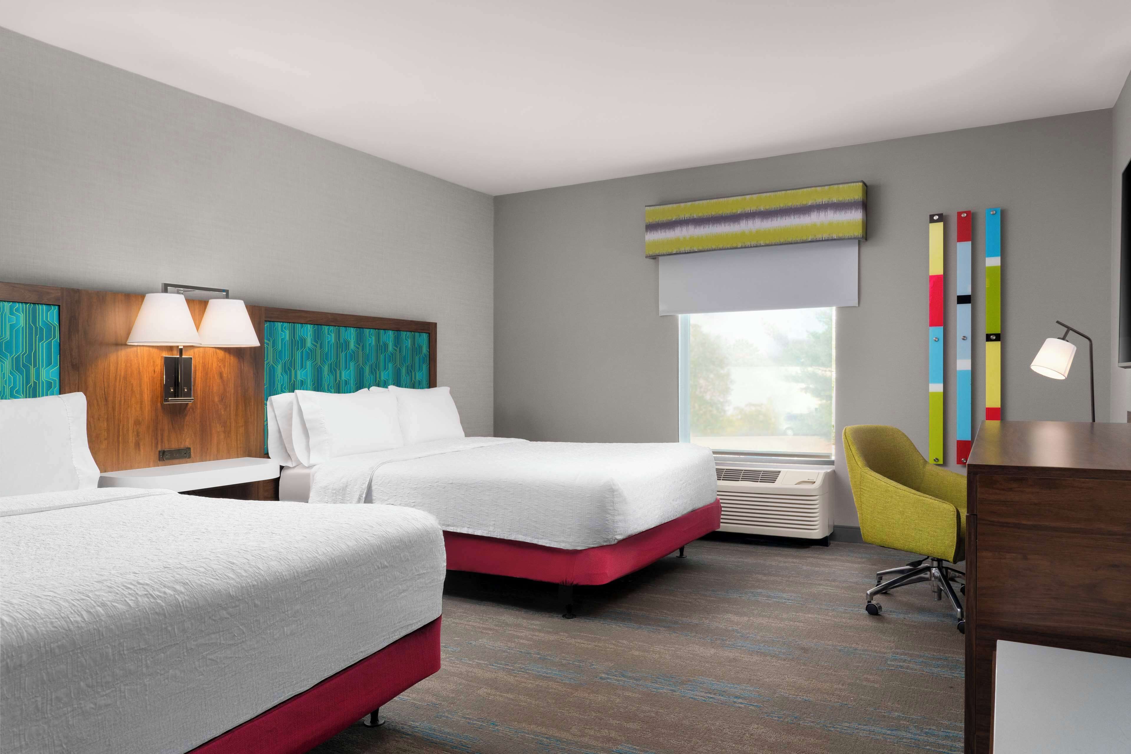 room, 2 queen beds, accessible, bathtub | down duvets, desk, laptop workspace, iron/ironing board