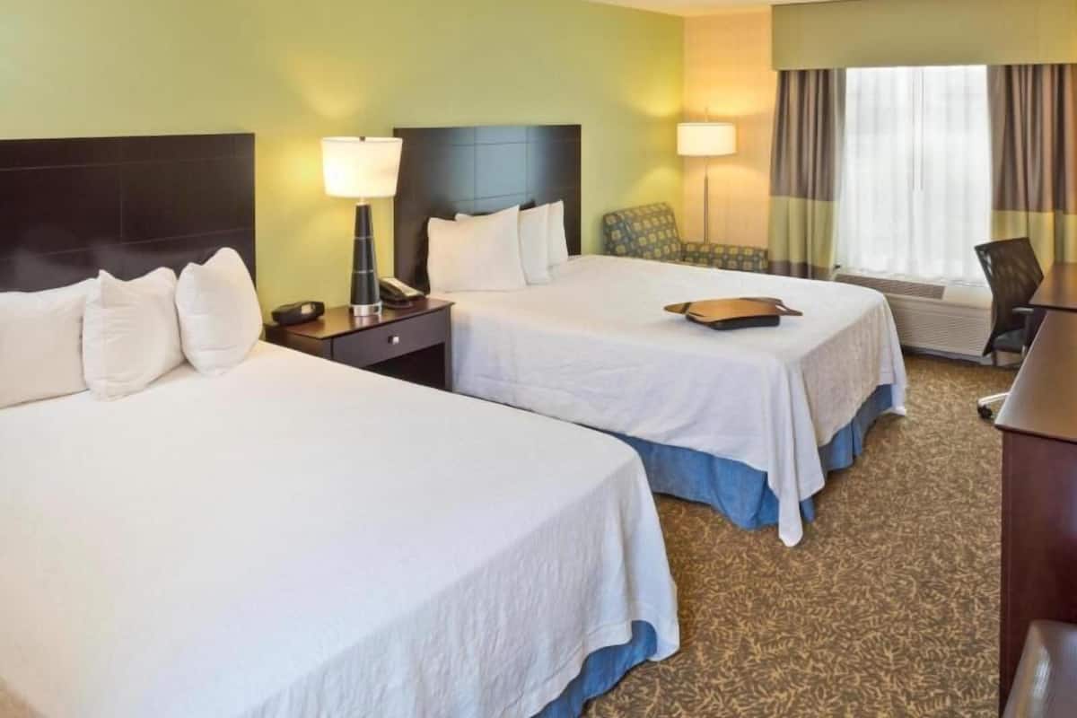 Hypo-allergenic bedding, desk, blackout curtains, iron/ironing board