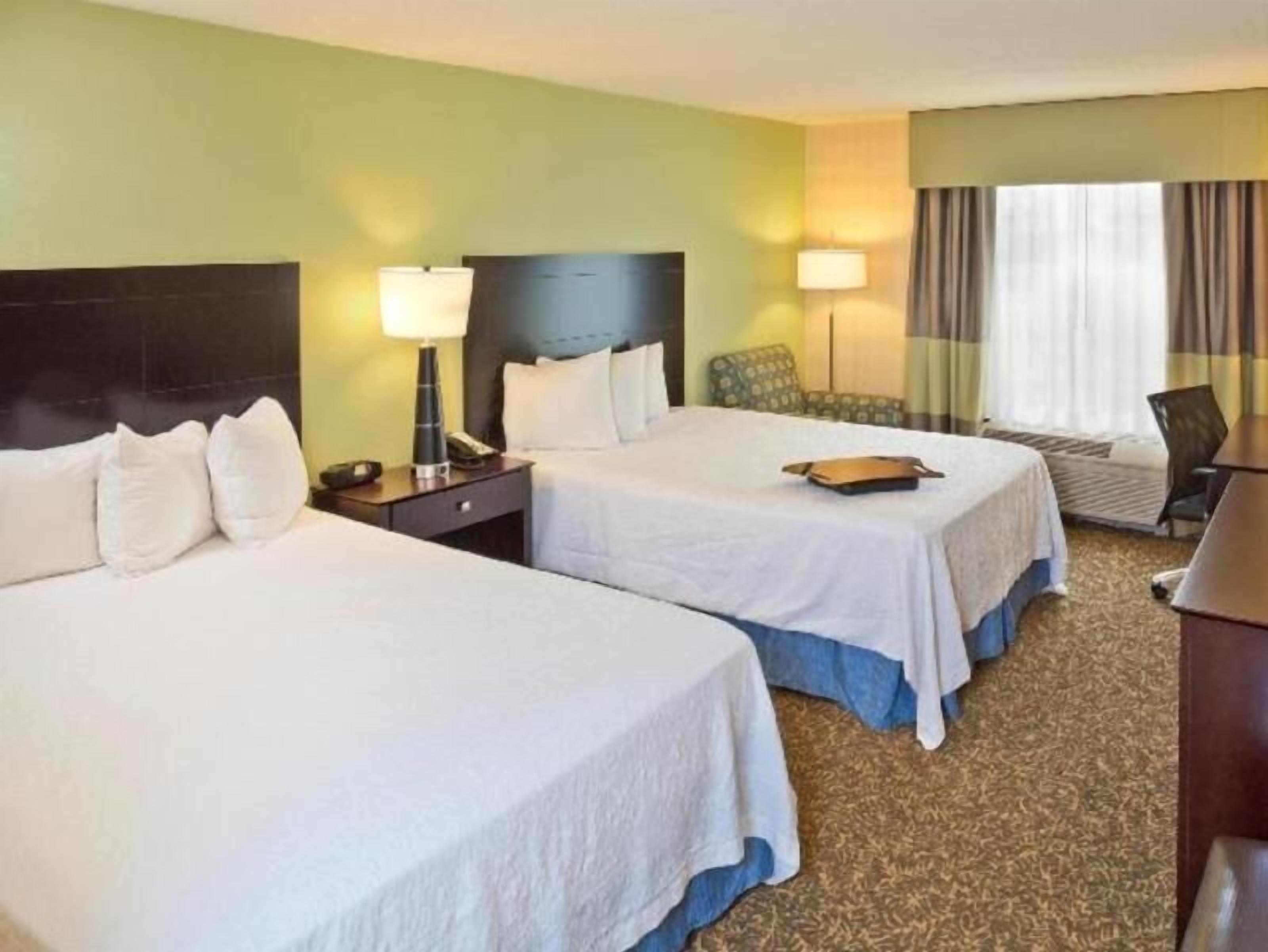 Hypo-allergenic bedding, desk, blackout curtains, iron/ironing board